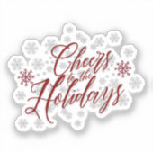 Proost op de Feestdagen - Feestelijke Calligrafie Sticker (Voorkant)