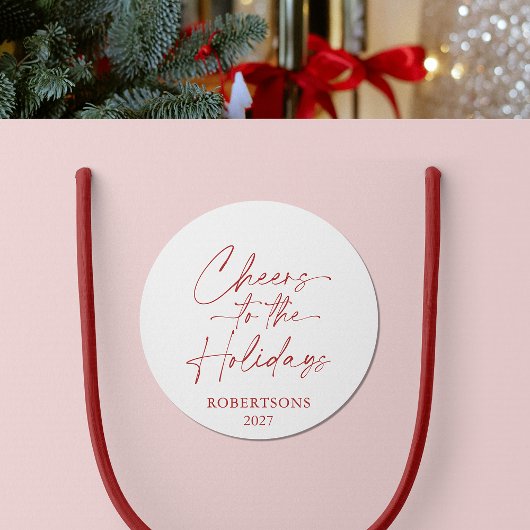 Proost op de Feestdagen Feestelijke Sticker