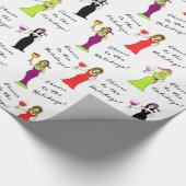 Proost op de Feestdagen! Wijnvrouwen Cadeaupapier (Hoek)