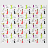 Proost op de Feestdagen! Wijnvrouwen Cadeaupapier (Vlak)