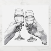 Proost op de fles Charisma Champagne Sparkling Wijnetiket (Enkel label)