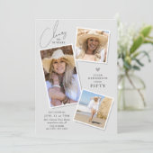 Proost op de Jaren 3 Foto Verjaardagsfeestje Kaart (Staand voorkant)