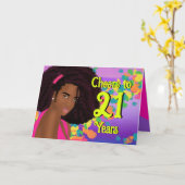 Proost op de Kaart van 21 jaar (Gele Bloem)