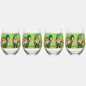 “Proost op de Leprechaun” Wijn Glazen (Rechts)
