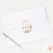 Proost op de Liefde Blush Roze Bruidsmeisjesfeest Ronde Sticker (Envelop)