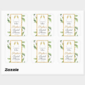 Proost op de Liefde Botanische Bruiloftsfeest Vierkante Sticker (Vel)