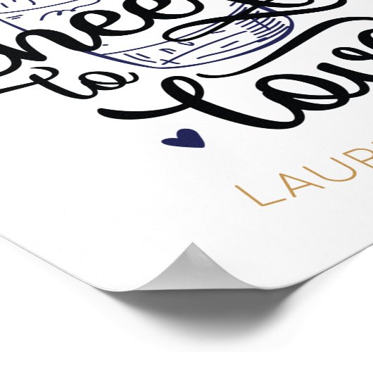 Proost op de Liefde Bruidsfeest Poster (Hoek)