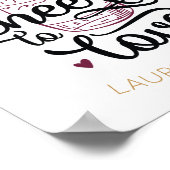 Proost op de liefde bruiloft poster (Hoek)