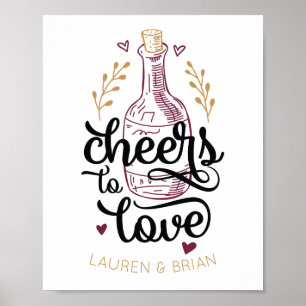 Proost op de liefde bruiloft poster