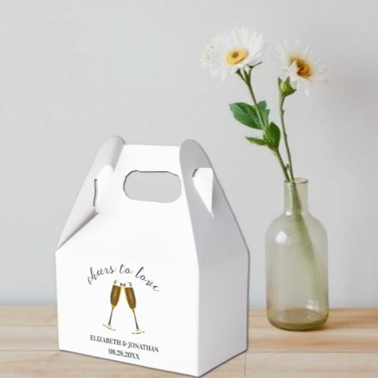 Proost op de Liefde Champagne Glazen Bedankdoosjes