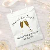 Proost Op De Liefde Champagne Glazen Bedankzakje (Geknipt)
