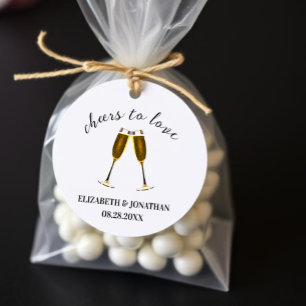 Proost Op De Liefde Champagneglazen Bedankjes Labels