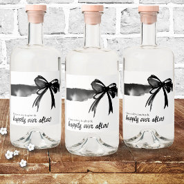 Proost op de liefde Eenvoudige Trendy Moderne Boog Likeurfles Etiket