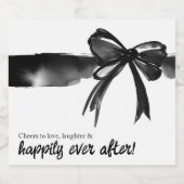 Proost op de liefde Eenvoudige Trendy Moderne Boog Likeurfles Etiket (Enkel label)