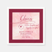 Proost op de liefde Elegant Script Bourgondië brui