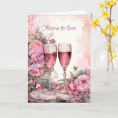 Proost op de liefde kaart (Gele Bloem)