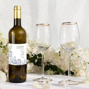 Proost op de Liefde Maagdenpalm Wilde Bloemen Brui Wijn Etiket