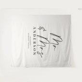 Proost op de liefde moderne crème zwarte minimalis wandkleed (Voorkant (horizontaal))