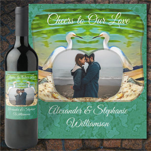 Proost op de Liefde Reiger 0335 Wijn Etiket