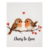 “Proost op de Liefde” Romantische Kunstprint Perfect Poster (Voorkant)