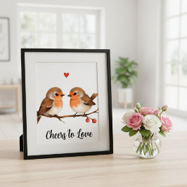 “Proost op de Liefde” Romantische Kunstprint Perfect Poster
