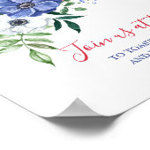 Proost op de liefde Rood Wit en Blauw Bloemstuk Ba Poster (Hoek)