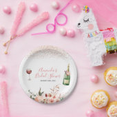 Proost op de Liefde Roze Bruiloft Feest Papieren Bordje (Feest)