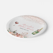 Proost op de Liefde Roze Bruiloft Feest Papieren Bordje (Gekanteld)