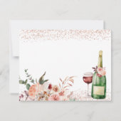 Proost op de Liefde Roze Roze Bruiloft Borrel Bedankkaart (Achterkant)