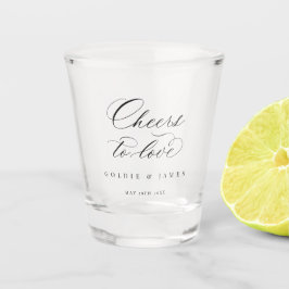 Proost op de liefde Shot Glass Wedding Party Favor Glas