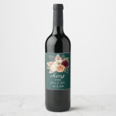Proost op de Liefde Smaragd Bruiloft Etiket (Voorkant)