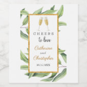Proost op de liefde voor chique mousserende wijn B Etiket (Enkel label)