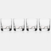 Proost op de liefde voor elegante witte rozen brui whisky glas (Links)