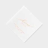 Proost op de liefde voor minimalistische kalligraf folie servetten (Rechts)