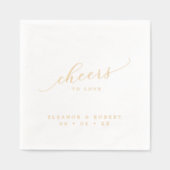 Proost op de liefde voor minimalistische kalligraf folie servetten (Voorkant)