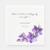 Proost op de liefde voor orchidee bruiloft servett servet (Voorkant)