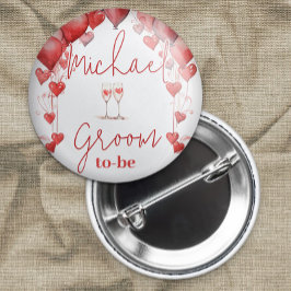 Proost op de liefde voor Vrijgezellenfeest bruideg Ronde Button 7,6 Cm