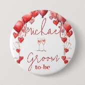 Proost op de liefde voor Vrijgezellenfeest bruideg Ronde Button 7,6 Cm (Voorkant)