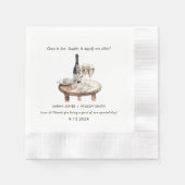 Proost op de liefde voor wijn Bloemenbruiloft serv Servet (Voorkant)