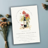 Proost op de liefde voor wijn Rood Geel Bloemen Br Kaart