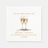 Proost op de liefde voor wijnglazen Trouwservetten Servet (Voorkant)