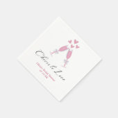 Proost op de liefde voor wijnproeverij Modern Vrij Servet (Hoek)