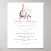 Proost op de liefde Wijnhandeling Menukaart Bord Poster (Voorkant)