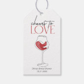 Proost op de Liefde | Wijnproeverij Bruidsfeest  Cadeaulabel (Voorkant)