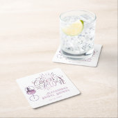 Proost Op De Liefde Wijnproeverij Elegante Bruidsd Kartonnen Onderzetters (Insitu)