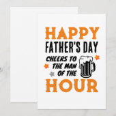 Proost op de man van het uur! Vaderdag Feestdagenkaart (Voorkant / Achterkant)