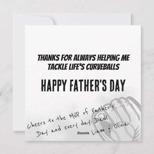 Proost op de MVP van Vaderdag en elke dag Feestdagenkaart (Achterkant)