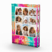 Proost op de New Year Stropdas-Dye Blauwgroen 70s  Fotoblokken (Rechts)