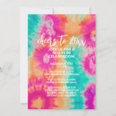 Proost op de New Year Stropdas-Dye Blauwgroen 70s Kaart (Voorkant)