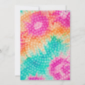 Proost op de New Year Stropdas-Dye Blauwgroen 70s Kaart (Achterkant)